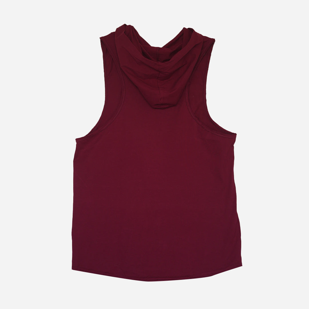 Cut Sleeve Hoodie - Maroon