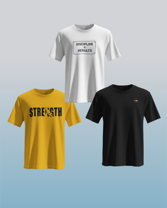 1RM T-Shirts Power Combo (Pack of 3)