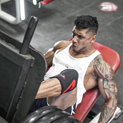 5mm Knee Sleeves Pair (Black & Red)